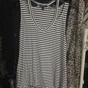 Striped dressy tank
